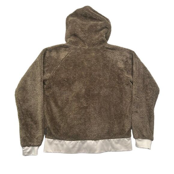 Columbia Coat Women's Size Large Brown Teddy Fleece Full Zip Hooded Jacket - Picture 6 of 11